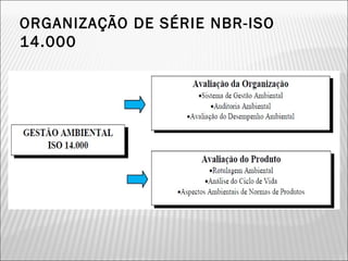 ORGANIZAÇÃO DE SÉRIE NBR-ISO
14.000
16
 