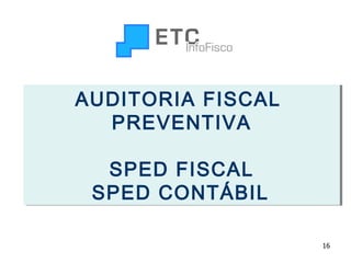 AUDITORIA FISCAL  PREVENTIVA SPED FISCAL SPED CONTÁBIL   