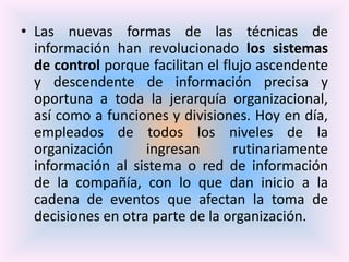 Sistema de control en las organizaciones | PDF