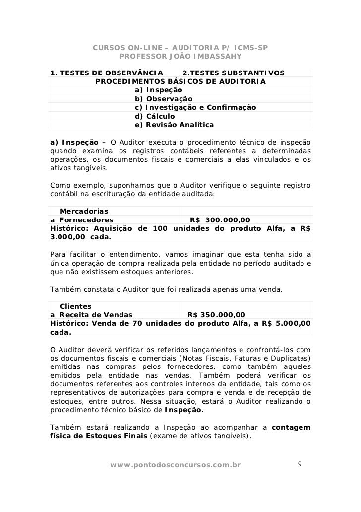 Revisao analitica auditoria