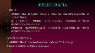 Auditoria II clase Unidad I y II y analisis RT 37 MODIF RT 53 2022 ...