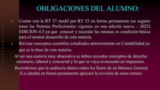 Auditoria II clase Unidad I y II y analisis RT 37 MODIF RT 53 2022 ...