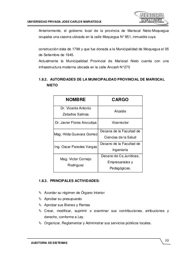 Auditoria informatica municipalidad-moquegua