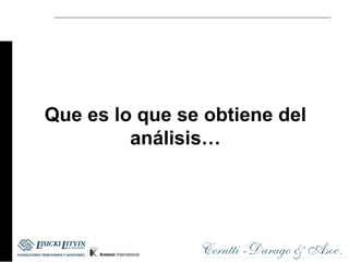 Que es lo que se obtiene del
         análisis…
 