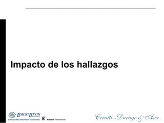 Impacto de los hallazgos
 