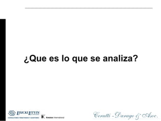 ¿Que es lo que se analiza?
 