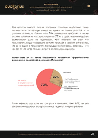 исследование
уровня проникновения технологий programmatic
на российский рынок в 2014 году
Исследование уровня проникновени...