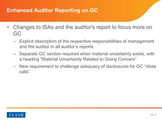 Slide Presentation in Support of the IAASB’s New and Revised Auditor ...