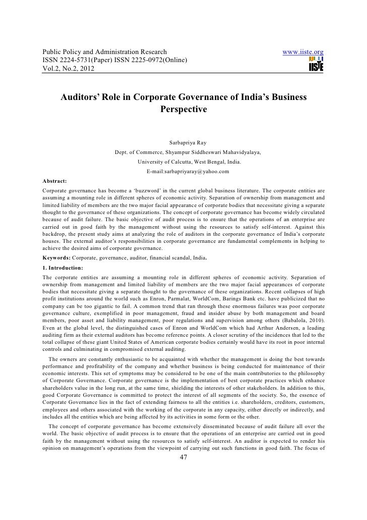 Doctoral thesis on corporate governance