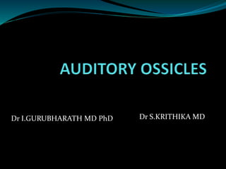 Dr S.KRITHIKA MDDr I.GURUBHARATH MD PhD
 