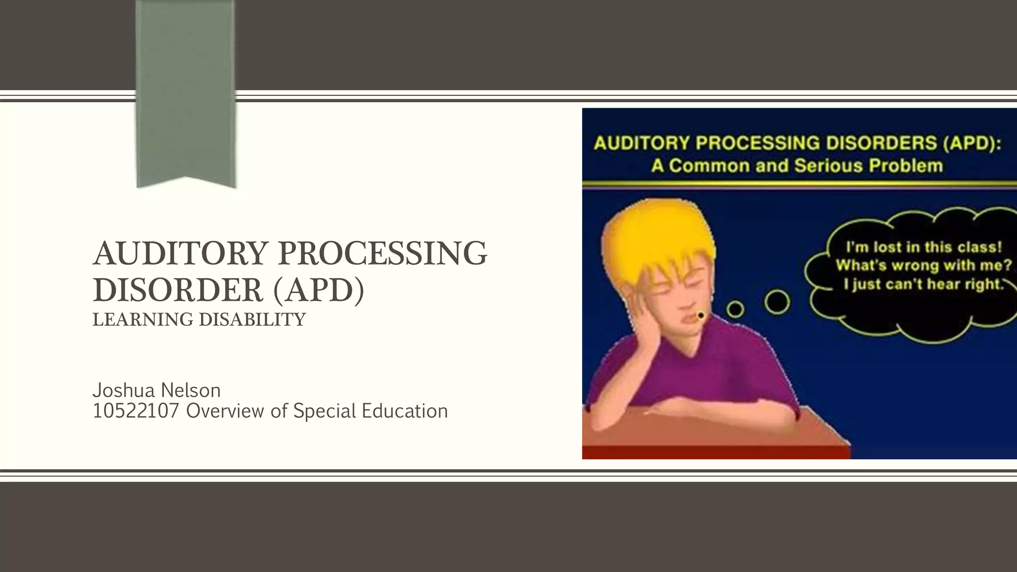 Auditory processing disorder apd PPT
