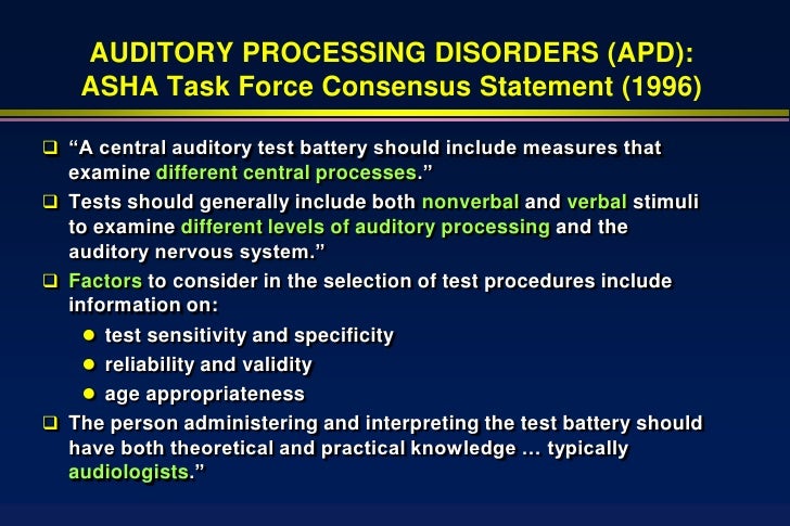 Types of auditory processing disorder - lasooblitz