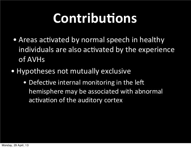 types of auditory hallucinations