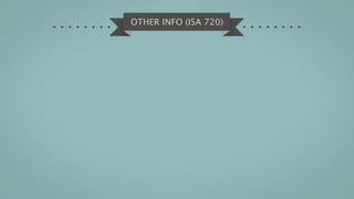 OTHER INFO (ISA 720)
 