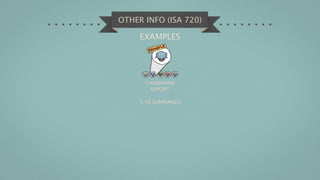 OTHER INFO (ISA 720)

     EXAMPLES




      CHAIRMANS
       REPORT

     5 YR SUMMARIES
 
