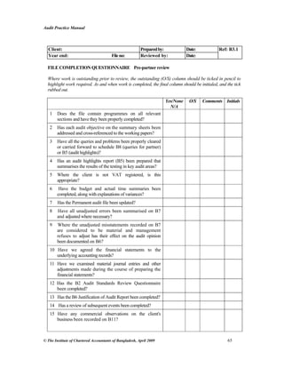 Audit practice manual | PDF