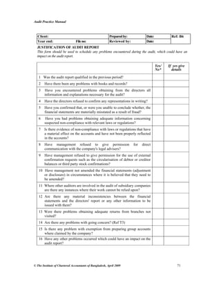 Audit practice manual | PDF