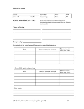 Audit practice manual | PDF