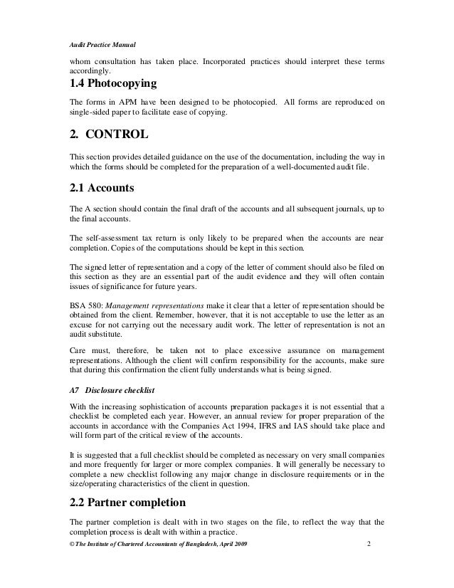 Audit Practice Manual
