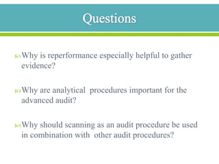 Audit procedures