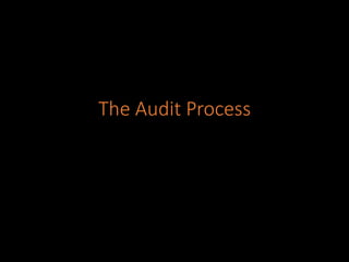 The Audit Process
 