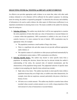 Auditing Attribute Testing Example Audit project | PDF