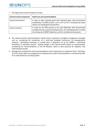 performance management Audit report | PDF