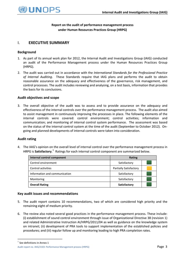 performance management Audit report | PDF