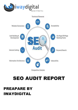 SEO AUDIT REPORT
PREAPARE BY
IWAYDIGITAL
 