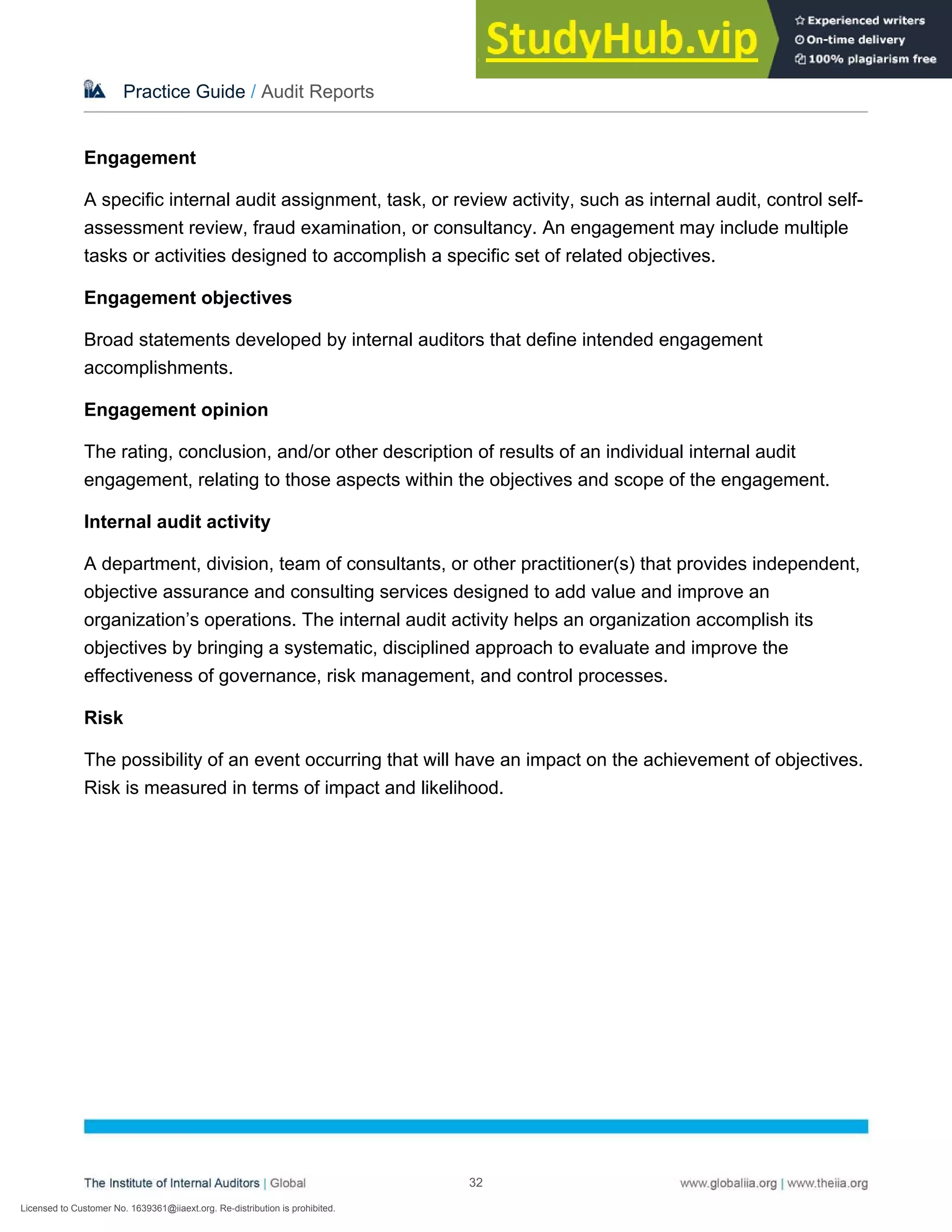 Audit Reports Communicating Assurance Engagement Results Pdf
