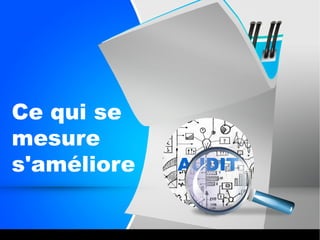 Ce qui se
mesure
s'améliore AUDIT
 