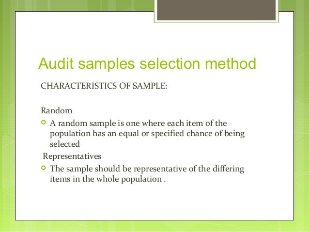 Audit sampling