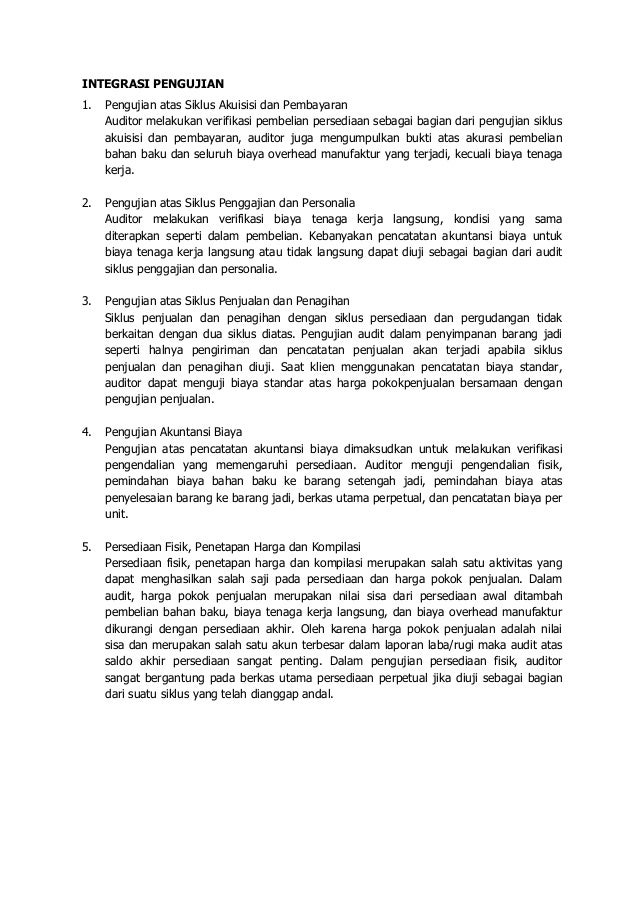 audit atas siklus penggajian Audit penggajian menekankan pada pengujian pengendalian, pengujian substantif atas transaksi, dan prosedur analitis akun dan transaksi dalam siklus penggajian dan personalia tujuan keseluruhan dari audit siklus penggajian dan personalia adalah untuk mengevaluasi apakah saldo akun yang terpengaruh oleh siklus tersebut telah dinyatakan secara . audit atas siklus penggajian Audit penggajian menekankan pada pengujian pengendalian, pengujian substantif atas transaksi, dan prosedur analitis akun dan transaksi dalam siklus penggajian dan personalia tujuan keseluruhan dari audit siklus penggajian dan personalia adalah untuk mengevaluasi apakah saldo akun yang terpengaruh oleh siklus tersebut telah dinyatakan secara .