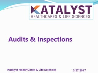 Audits & Inspections
3/27/2017Katalyst HealthCares & Life Sciences
 