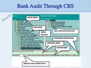 Bank Audit Through CBS
Finacle
 