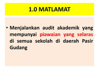 Audit total ppdpg