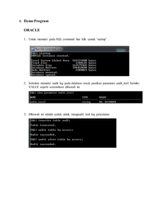 Audit Trail Comparison Oracle & PostgreSQL | PDF
