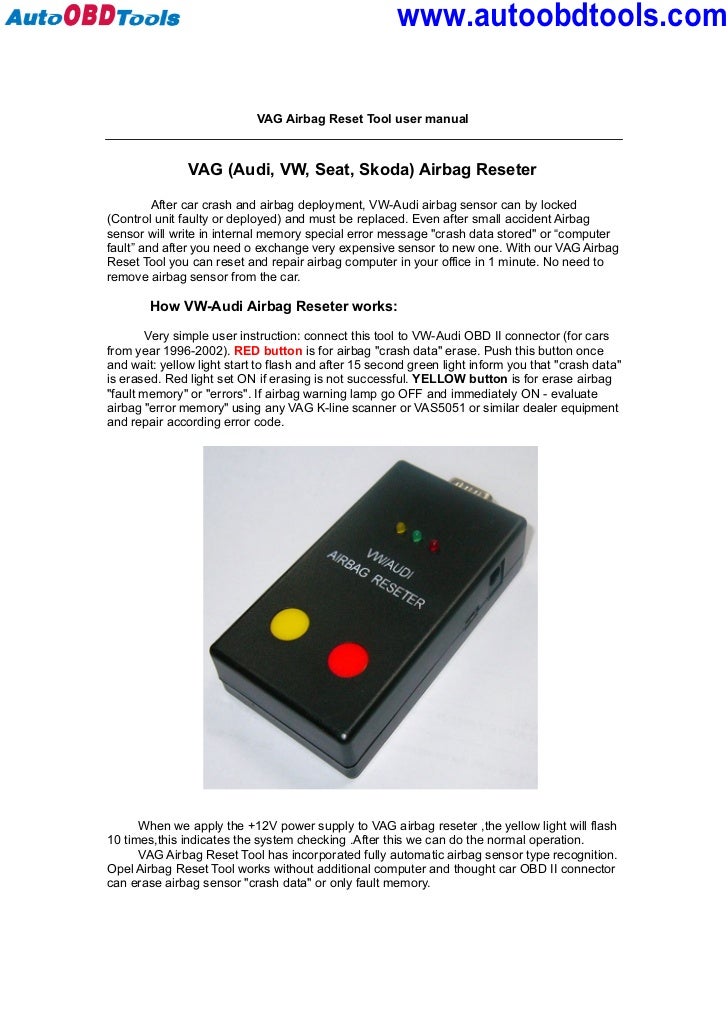 Audi Vw Airbag Reseter