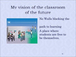 No Walls blocking the  path to learning A place where students are free to be themselves. 