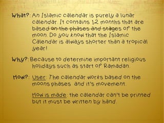 The Muslim Calendar PPTX