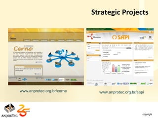 Strategic Projects




www.anprotec.org.br/cerne     www.anprotec.org.br/sapi
 