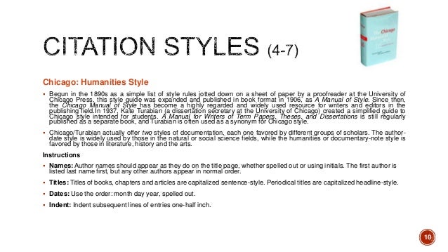 citation styles in academic researches at aue university of chicago format