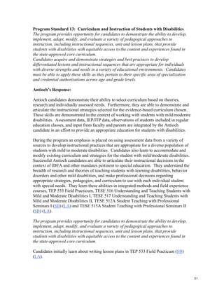 Au education specialist mild moderate 2012 revised 2013-2