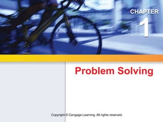 Copyright © Cengage Learning. All rights reserved.
CHAPTER
Problem Solving
1
 