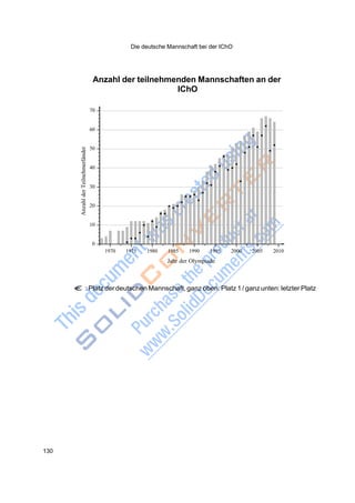Die deutsche Mannschaft bei der IChO
130
AnzahlderTeilnehmerländer
Anzahl der teilnehmenden Mannschaften an der
IChO
70
60
50
40
30
20
10
0
1970 1975 1980 1985 1990 1995 2000 2005 2010
Jahr der Olympiade
€ : Platz derdeutschen Mannschaft,ganz oben:Platz 1 / ganzunten: letzter Platz
 