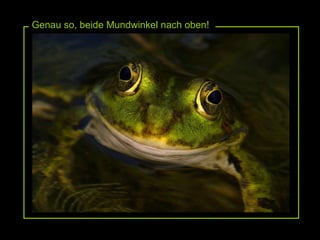 Genau so, beide Mundwinkel nach oben! 