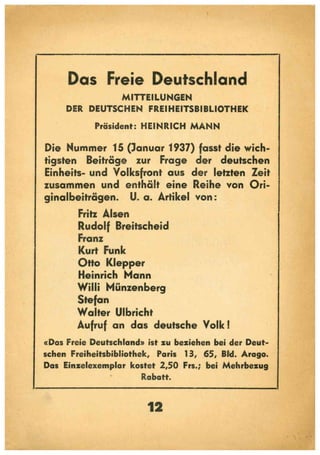 Aufruf an das deutsche volk