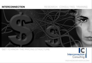 INTERCONNECTION RESEARCH  CONSULTING  TRAINING GET TO KNOW THE PRICING STRUCTURE WIEN MÜNCHEN BARCELONA 