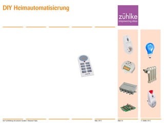 DIY Heimautomatisierung




Auf Tuchfühlung mit smarten Geräten | Masanori Fujita   März 2012   Slide 43   © Zühlke 2012
 
