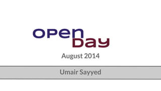 Frappe ERPNext Open Day August 2014